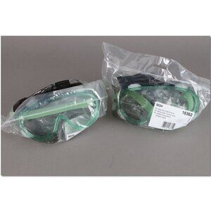 2 pairs of NEW KleenGuard 16362 SG34 Protective Safety Goggles Clear/Green